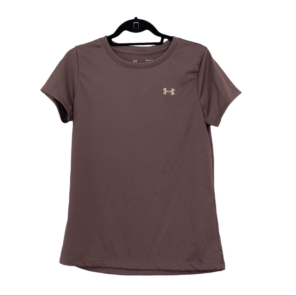 Under Armour Mauve Purple Dry Fit Crew Neck Loose Fit Short Sleeve Shirt Medium